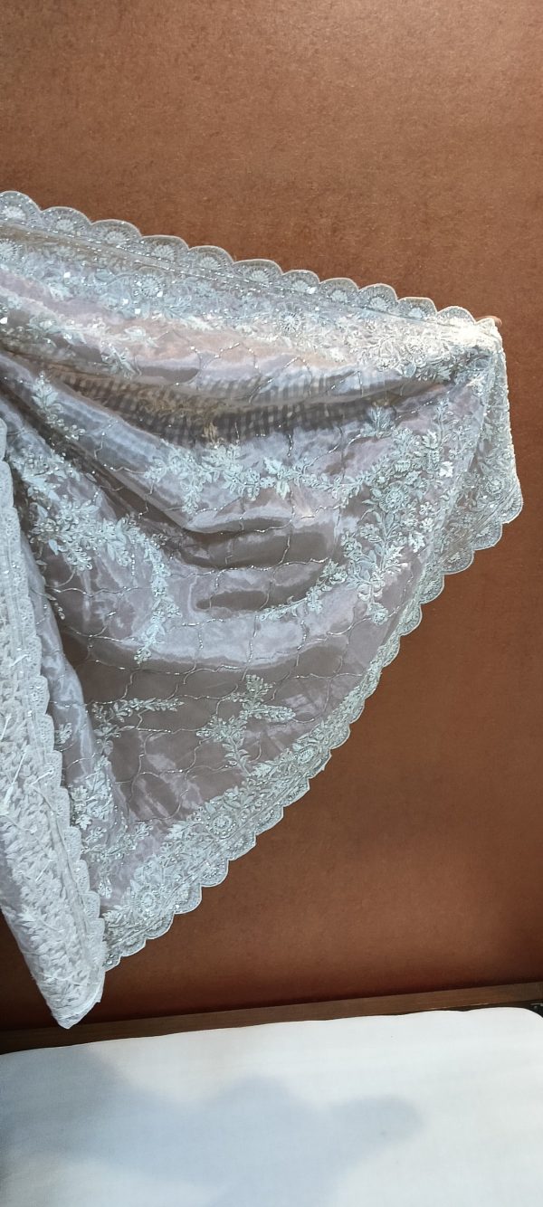 Label T2 Designer Saree with Hand Embroidery - Image 4