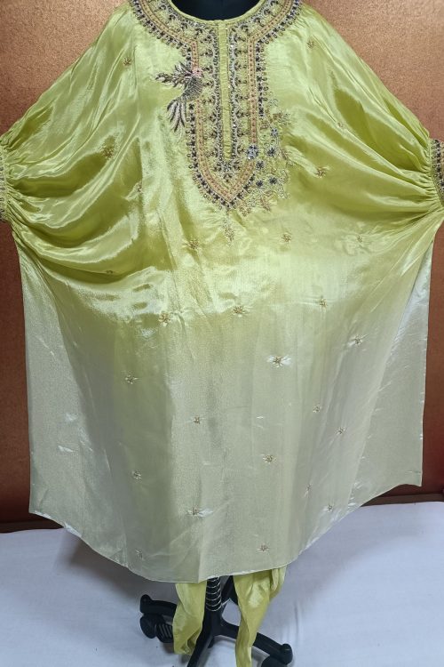 Label T2 Designer Kaftan with Dhoti & Puff Sleeves