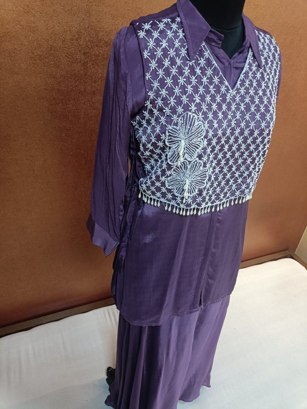 Label T2 Designer Co-ord Set with Jacket with full Handwork - Image 2
