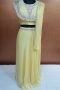 Label T2 Designer false Yoke Crop Top with Skirt Hand Embroidery