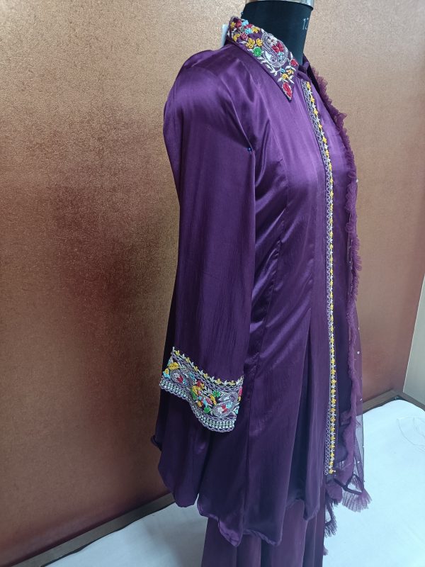 Label T2 Designer Kurti with Plazo and hand embroidery - Image 2
