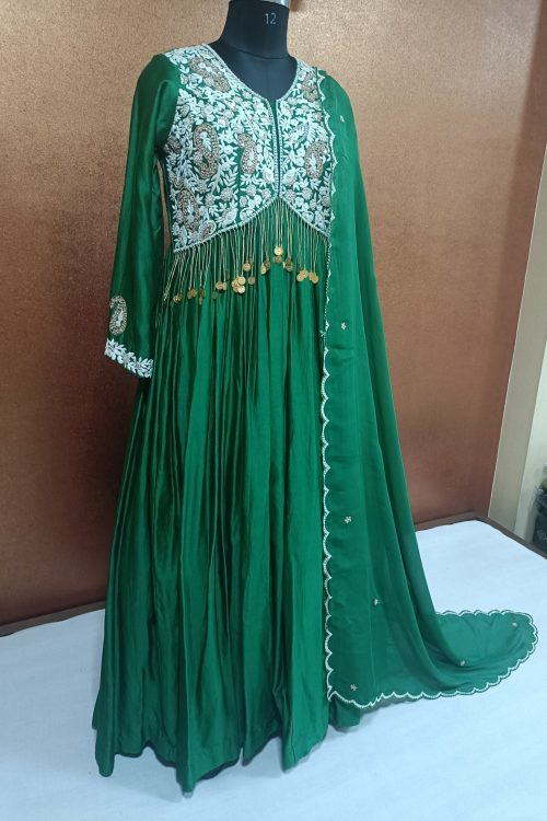 Exclusive Label T2 Designer Gown With Dupatta