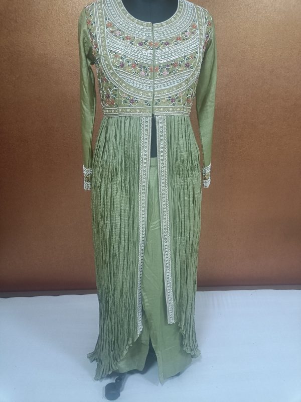 Label T2 Designer Gown With Pant Full Hand Embroidery