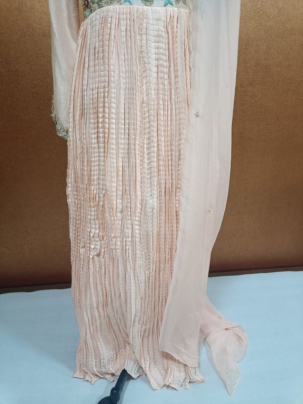 Exclusive Label T2 Designer Crush Gown With Dupatta FULL HAND Embroidery - Image 3