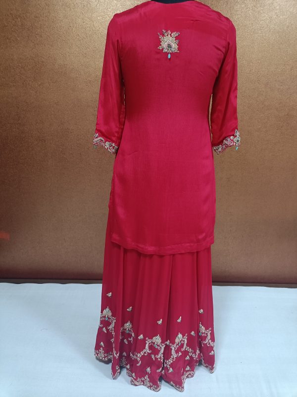 Label T2 Designer Kurti Garara with Dupatta. Full Heavy Hand Embroidery - Image 5