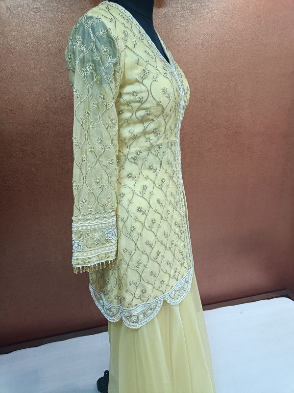 Label T2 Designer Peplum with Plazo Heavy Hand Embroidery - Image 2