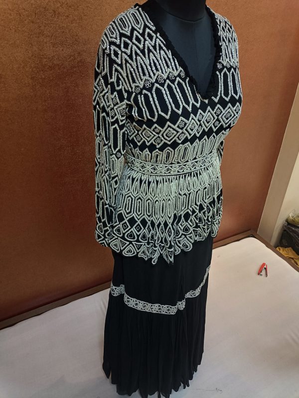 Label T2 Designer Peplum Double layer Sharara, Waist Belt - Image 2