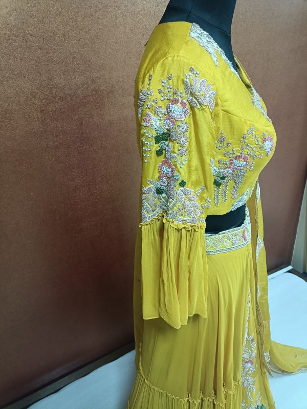 Exclusive Label T2 Designer Central Panel Lehenga with Blouse &Dupatta: Heavy Hand Embroidery - Image 2