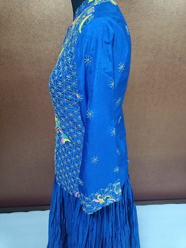 Exclusive Label T2 Designer Short Jacket with Crush Lehenga - Image 6
