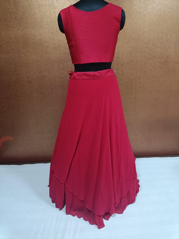 Label T2 Designer Lehenga Bustair with Cape - Image 5