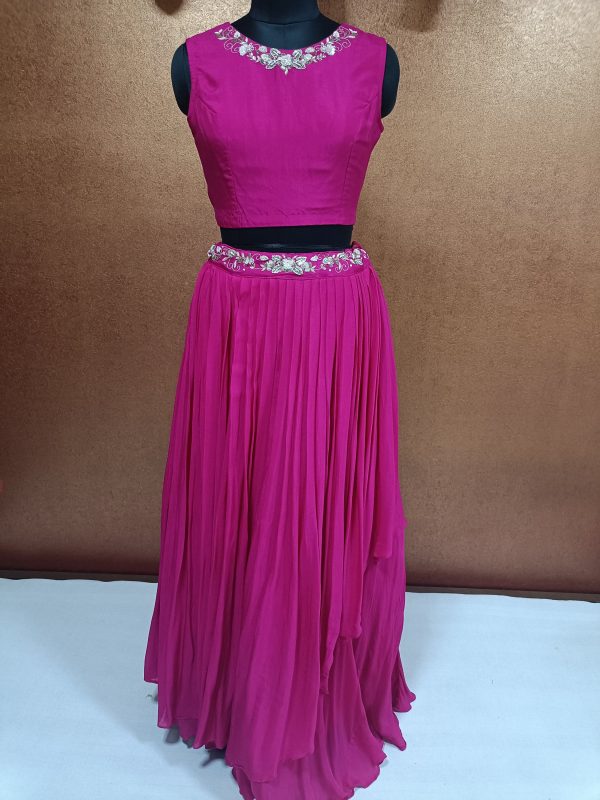 Label T2 Designer Jacket Crop Top with Skirt - Image 5