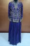 Label T2 Designer Short Jacket with Crush Lehenga
