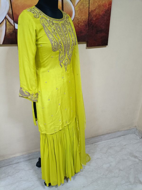 Label T2 Designer Kurti Sharara with Dupatta - Image 3