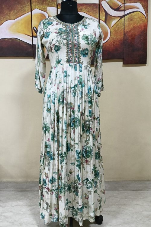 Label T2 Designer Gown , Hand Work