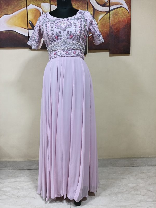 Label T2 Designer Gown: Pure Hand Work