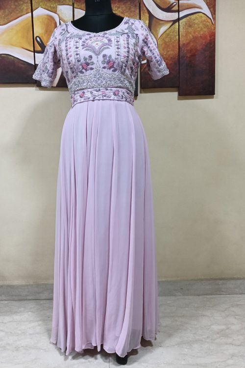 Label T2 Designer Gown: Pure Hand Work