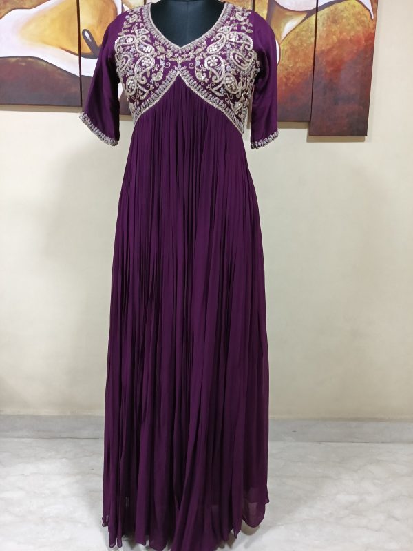 Label T2 Designer Gown Hand Work