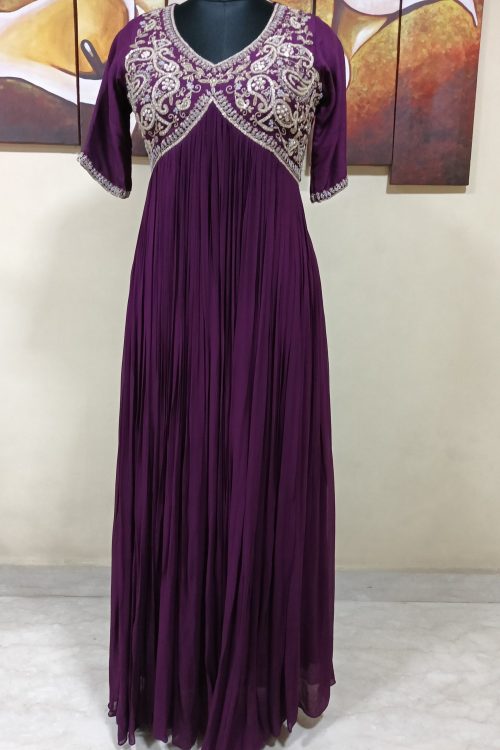Label T2 Designer Gown Hand Work