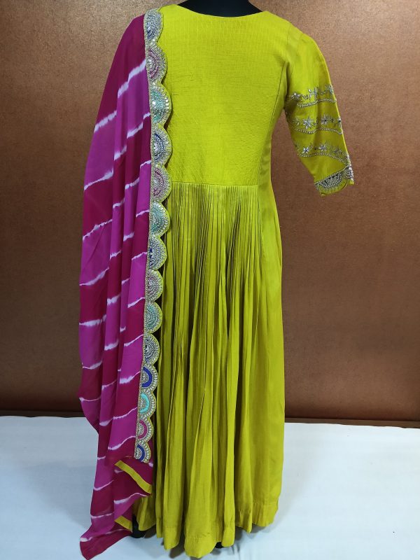 Label T2 Designer Gown with Dupatta. Hand Work - Image 4