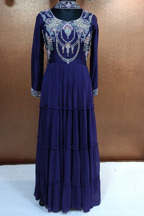Label T2 Designer Gown: Pure Hand Work