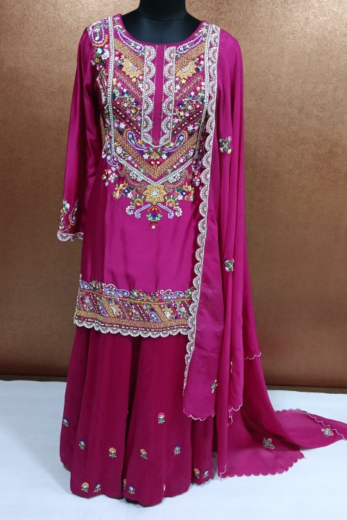 Label T2 Designer Kurti, Garara with Dupatta