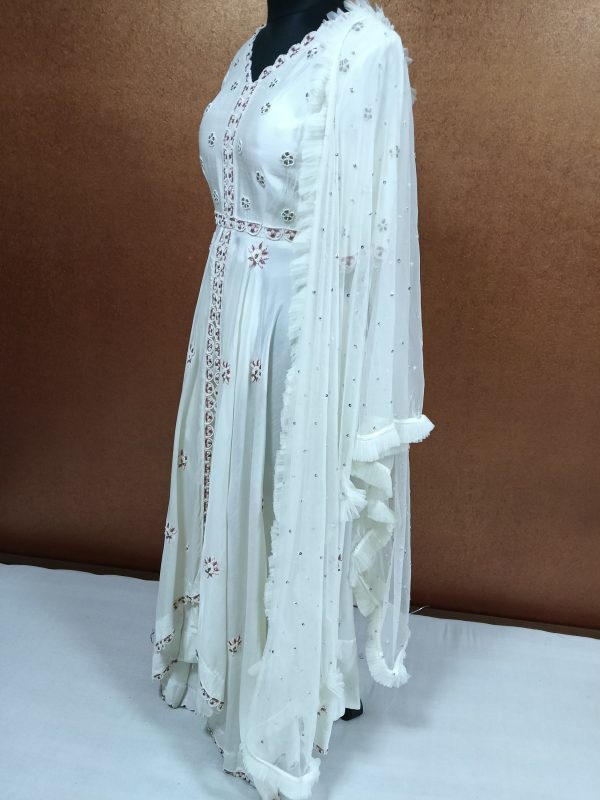 Label T2 Designer Gown, Pant with Dupatta. Exclusive Hand Embroidery - Image 2