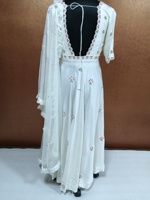 Label T2 Designer Gown, Pant with Dupatta. Exclusive Hand Embroidery - Image 4