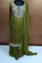 Label T2 Designer Kurti Plazo with Dupatta. Hand Work