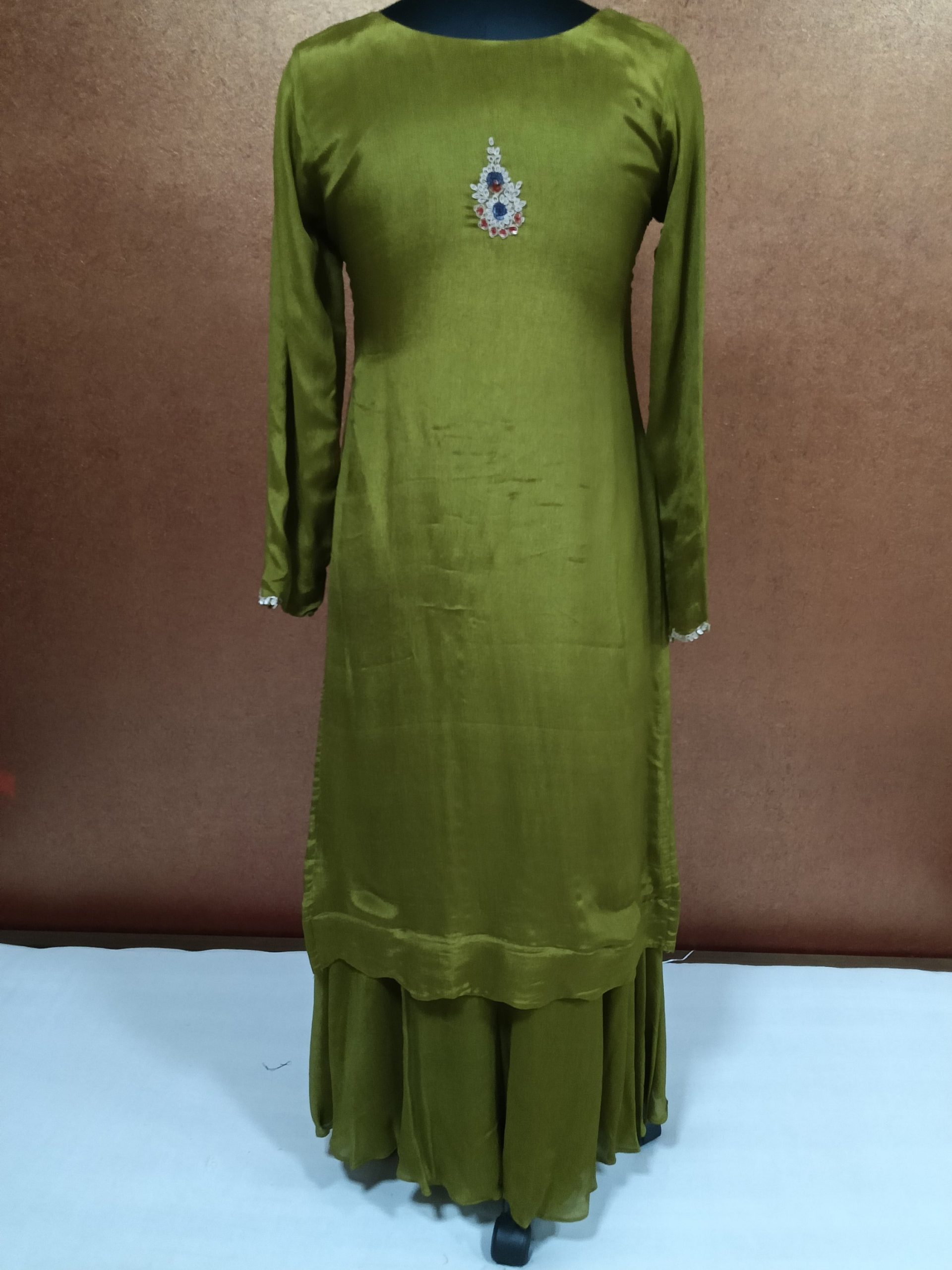 Label T2 Designer Kurti Plazo with Dupatta. Hand Work - Image 4