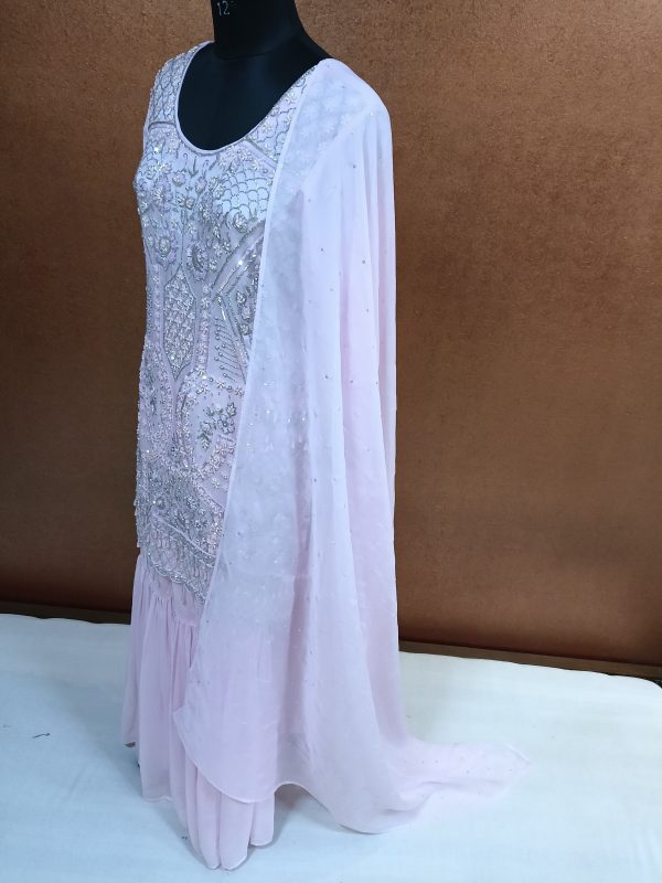 Label T2 Designer Kurti Sharara with Dupatta. Heavy Hand Embroidery - Image 2