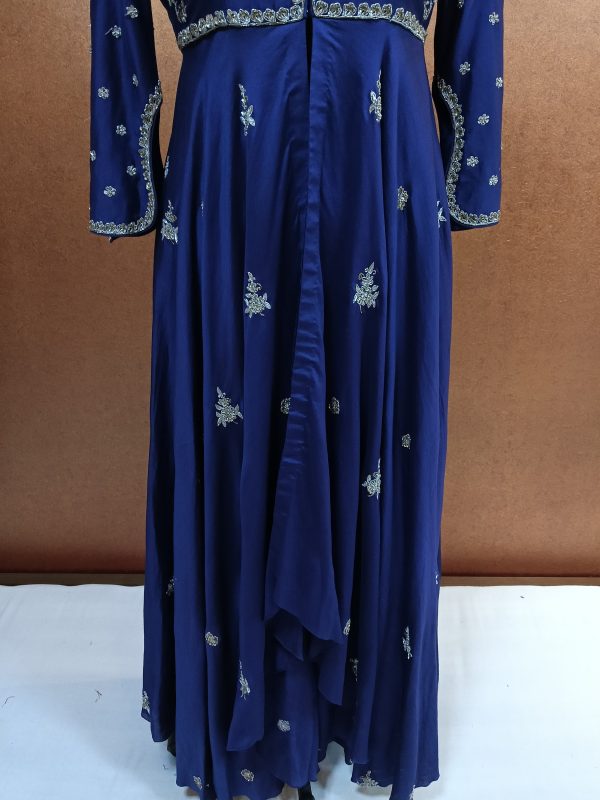 Label T2 Designer Gown. Heavy Zardozi Hand Embroidery - Image 2