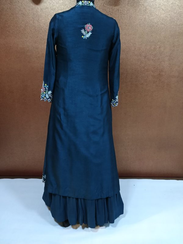 Label T2 Designer Gown Long Jacket Bustair with Lahenga - Image 2