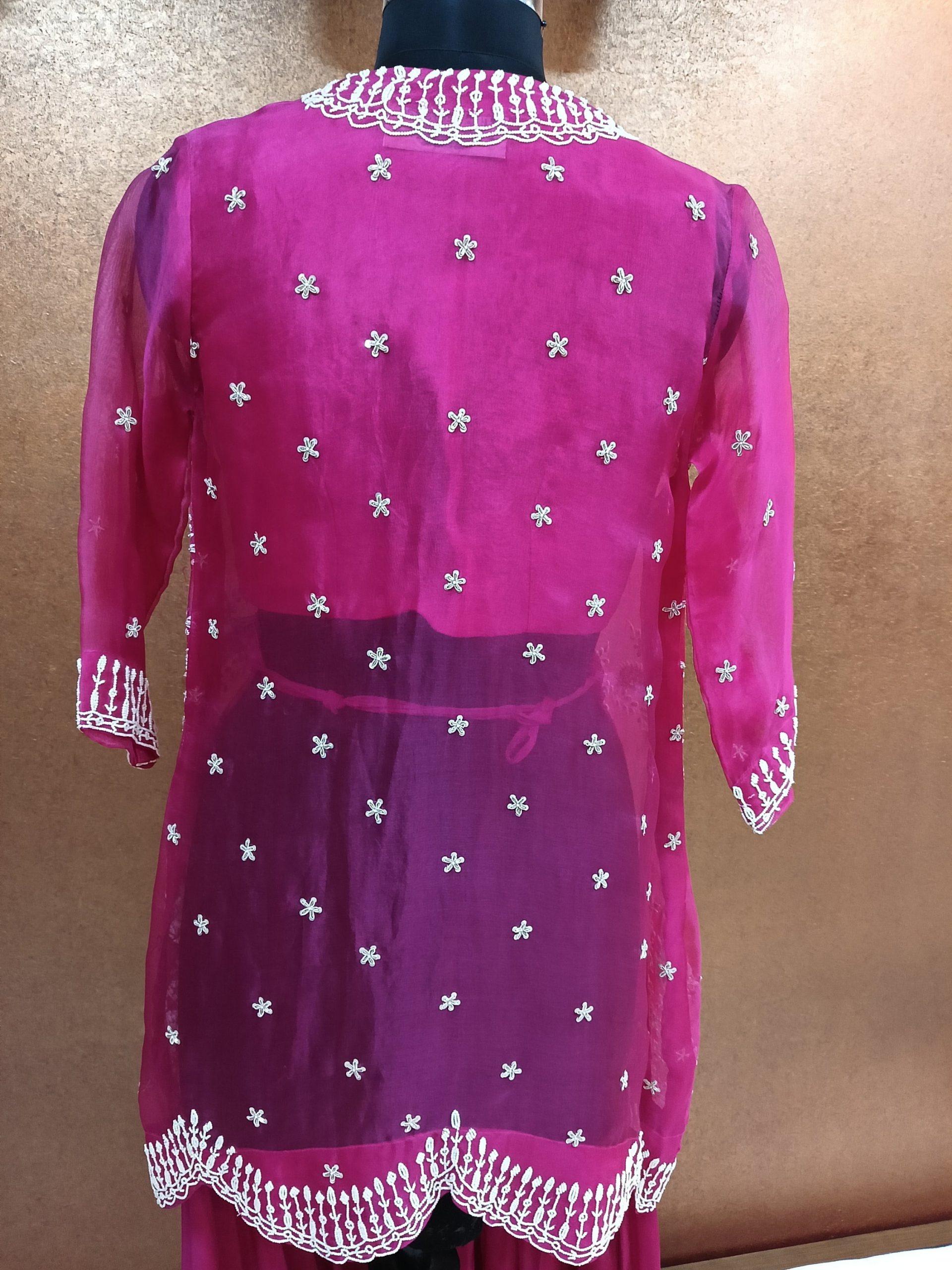 label T2 Designer Jacket Bustair with Plazo Full Hand Zardozi Embroidery - Image 3