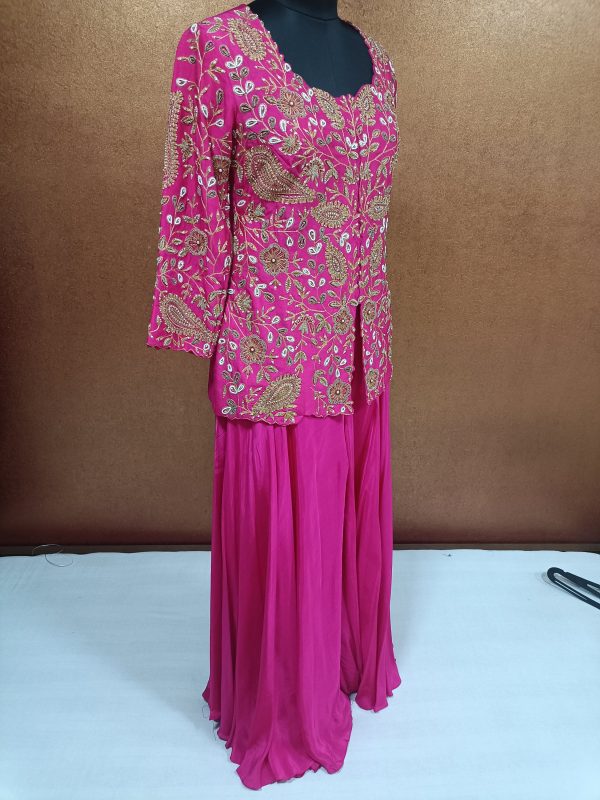 Label T2 Designer Jacket with Plazo: Heavy Hand Embroidery - Image 2