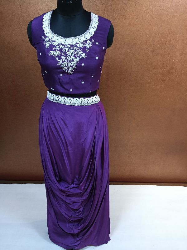 Label T2 Designer Cape Bustair with Drape Skirt - Image 3