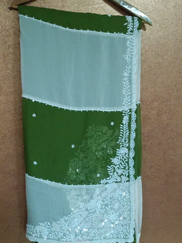 Label T2 Designer Saree with Pure Hand Embroidery - Image 5