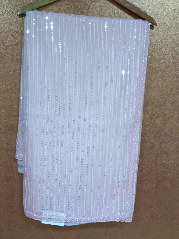 Label T2 Designer Saree with Sequence &Cut Dana Hand Embroidery - Image 4