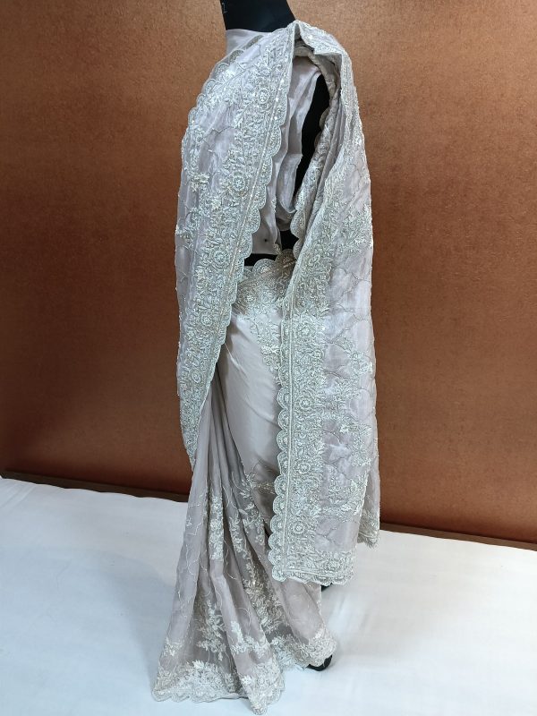 Label T2 Designer Saree with Hand Embroidery - Image 2