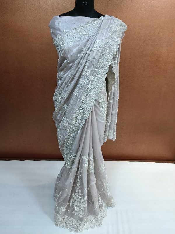 Label T2 Designer Saree with Hand Embroidery