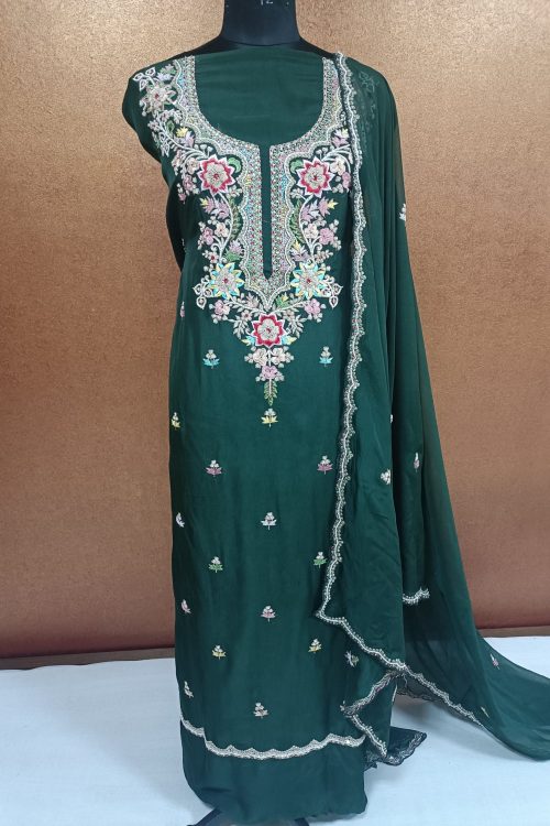 Label T2 Designer Kurti,Pant with Dupatta Heavy Hand Embroidery