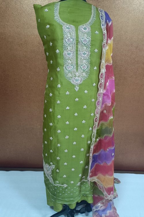 Label T2 Designer Kurti With Dupatta Heavy Hand Embroidery
