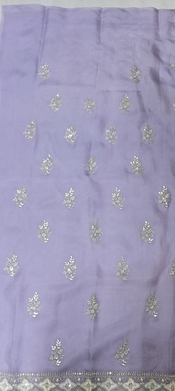 Label T2 Designer UNSTITCHED KURTI WITH DUPATTA HEAVY EMBROIDERY Dori & Zardozi - Image 3