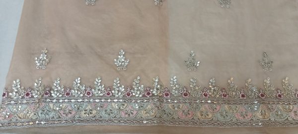 LABEL T2 DESIGNER UNSTITCHED KURTI WITH DUPATTA HEAVY HAND EMBROIDERY