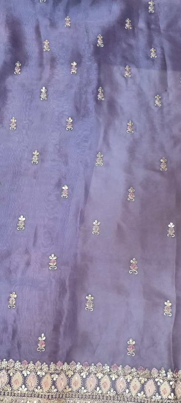 Label T2 Designer UNSTITCHED KURTI Pant with Dupatta Exclusive Hand Embroidery - Image 2
