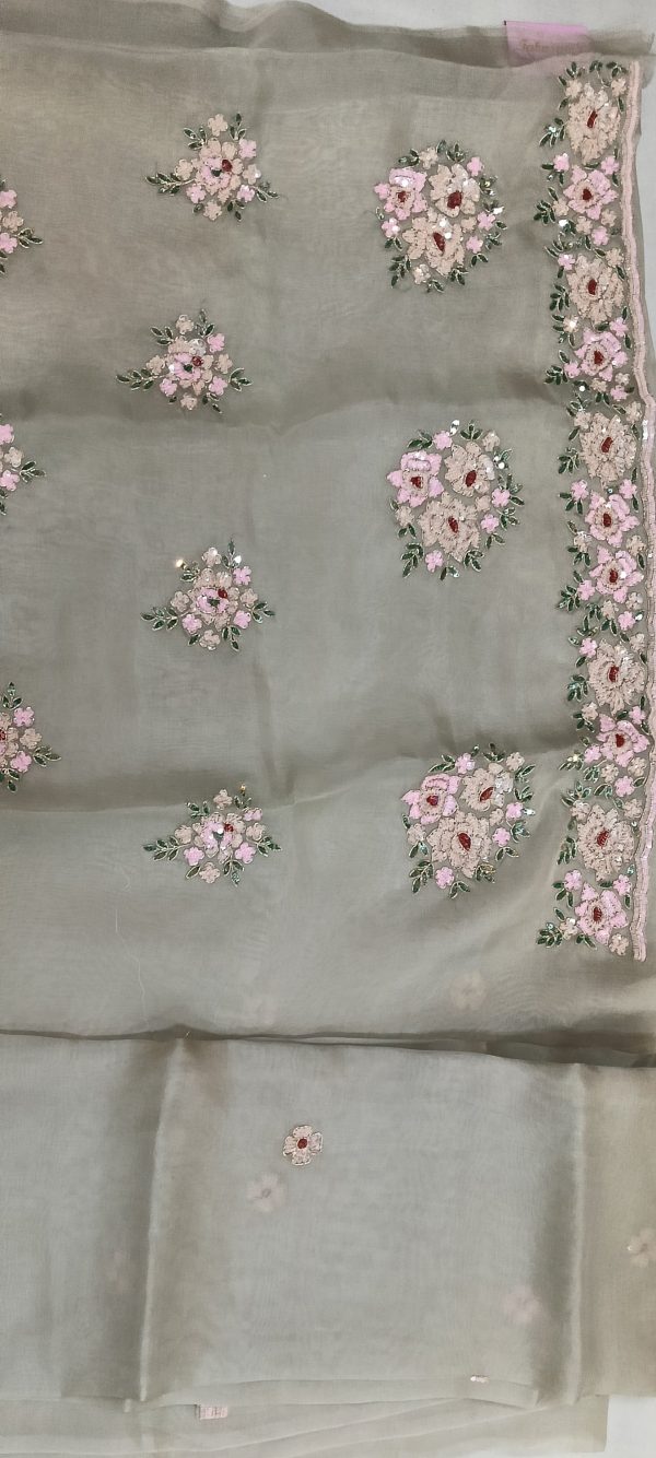 Label T2 Designer UNSTITCHED KURTI Pant with Dupatta