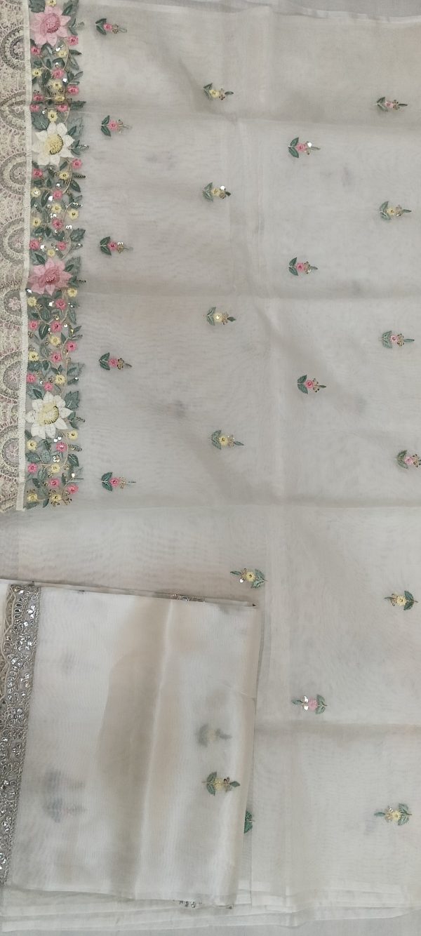 Label T2 Designer UNSTITCHED KURTI Pant with Dupatta