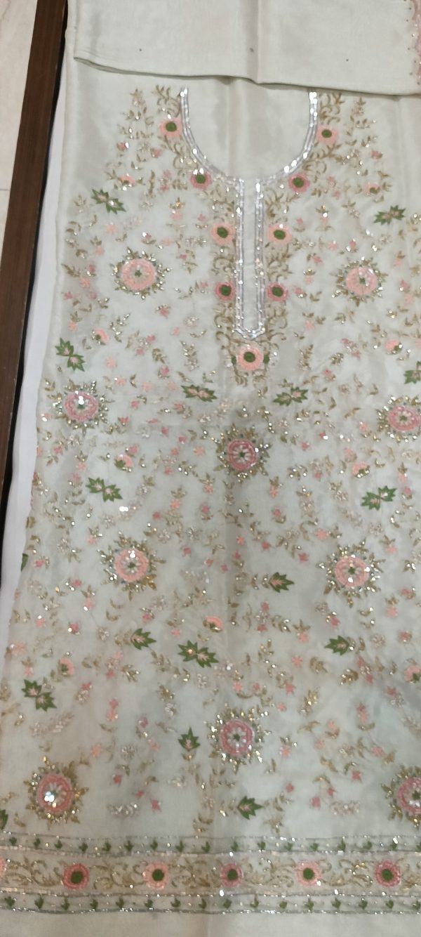 Label T2 Designer UNSTITCHED KURTI Pant with Dupatta