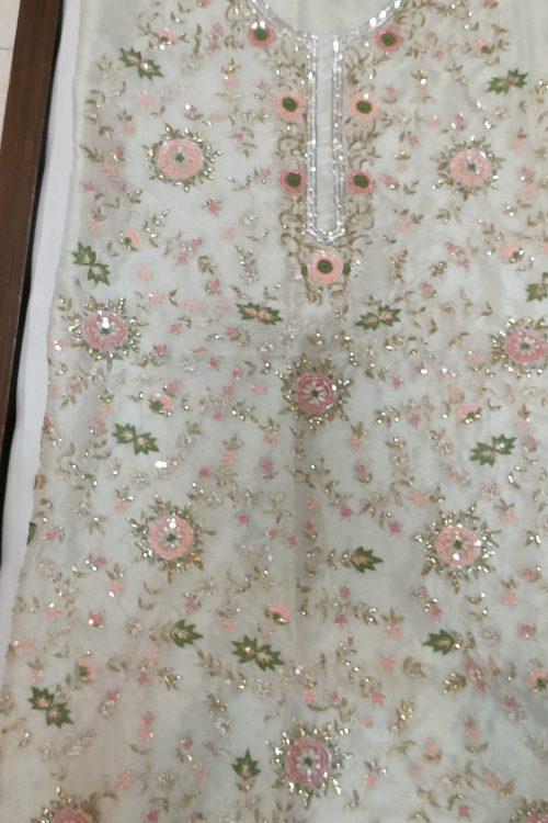 Label T2 Designer UNSTITCHED KURTI Pant with Dupatta