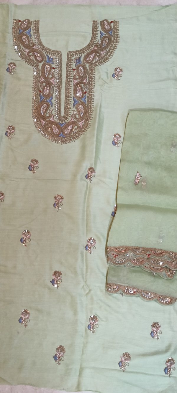 Label T2 Designer UNSTITCHED KURTI WITH DUPATTA