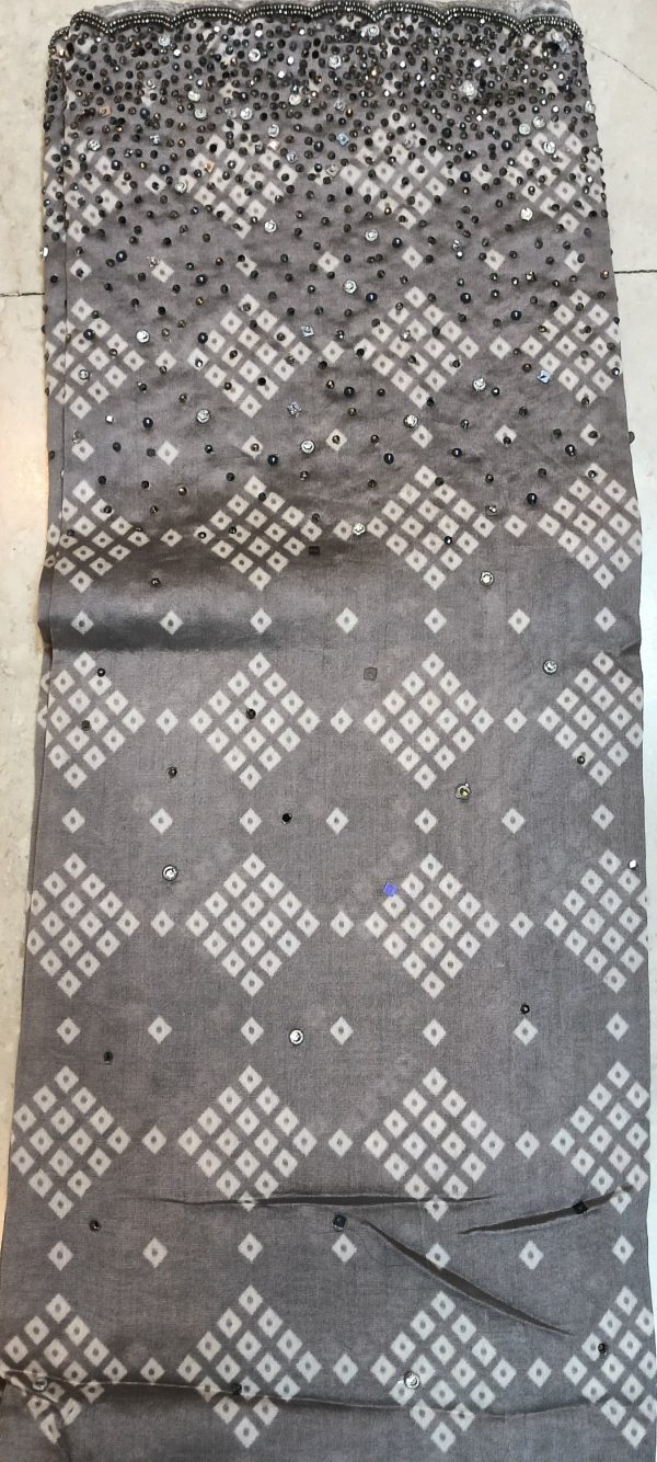 unstitched Kurti Pant with Dupatta with Heavy Hand Embroidery - Image 2